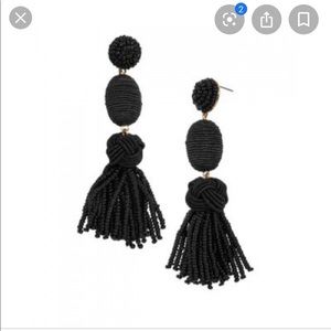 Baublebar black tassel earrings